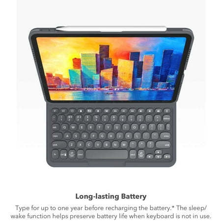 ZAGG - Pro Keys Wireless Keyboard & Detachable Case for Apple iPad Pro 11" (1st, 2nd, 3rd, and 4th gen, iPad Air 6th gen, 11") - Black