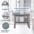 thumbnail image 3 of BeesClover Banc de Douche Imperméable en HDPE avec Rangement, Siège de Bain Robuste Supporte 400 Lb – Tabouret de Douche 20,6 Pouces pour Salle de Bain, 3 of 7