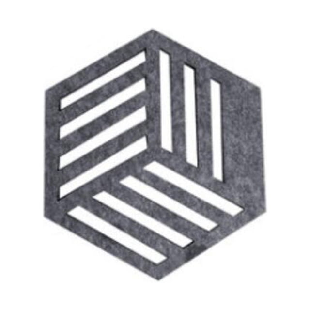 Vonky Felt Table Coaster for Hot Felt table coaster Drink Felt table coaster Hexagonal Shape Tea Mat Absorbent Hollow Cup Pad Home Accessories Geometry