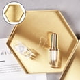 thumbnail image 3 of 2 uds exquisita forma geométrica de material acero inoxidable oro decorativo para servir bandeja joyería piel Perfume organizador boda BLESIY Bandeja de almacenamiento, 3 of 8