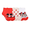 Mickey & Minnie, variant on Bluey Unisex Toddler Ankle Valentines Socks, 3-pack, Sizes 12M-5T