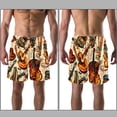 thumbnail image 3 of luoweisi Men's Beach Shorts Quick Dry Swim Trunks with Mesh Lining Musical Instrument 2XL, 3 of 5
