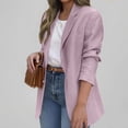 thumbnail image 6 of Purcolt Women's Blazer Jacket Business Elegant Long Sleeve Lapel Button Suit Jacket Casual Loose Fit Work Office Coat, 6 of 9