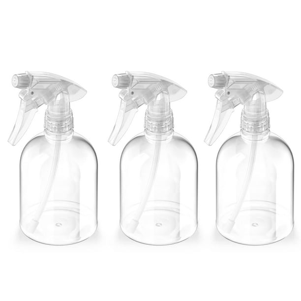 Botella pulverizadora Bar5F transparente de 480 ml con rociador de cabezal ajustable