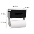 thumbnail image 3 of Komiseup Toilet Paper Holder With Shelf, Toilet Paper Holder With Storage, Wipe Holder For Bathroom Flushable Wipes Dispenser, Adhesive Small Bathroom Shelf Wall Mount, 3 of 6