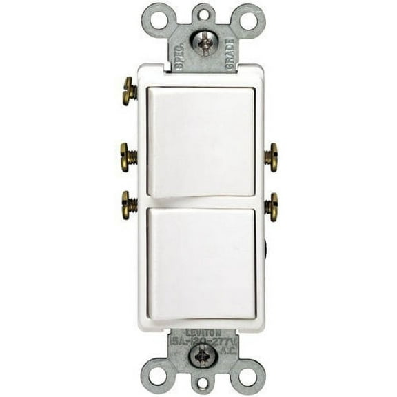Leviton R02-5634-W Two Single-pole Switches