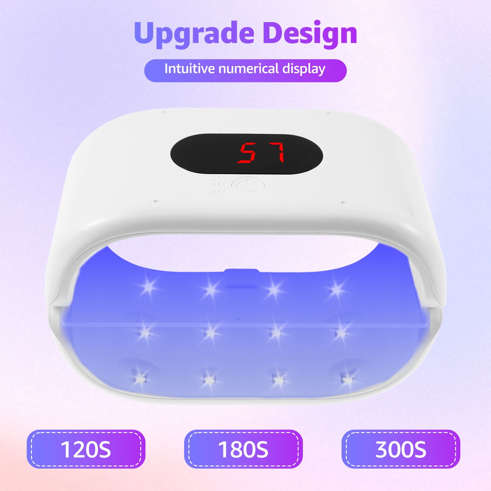 UV Light for Resin Large Double-Sided Light with UV Flashlight 2-in-1 Detachable Resin Curing Machine 3-Speed Digital Display 36w Fast Curing Lamp for Crafts Jewellery Making