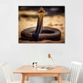 thumbnail image 2 of JEUXUS Wall Art Cobra Snake Canvas prints Photography Poster Printing Living room Bedroom Pictures Wall Decoration  16x12in, 2 of 4