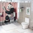 thumbnail image 7 of Orinice Humorous Panda Bathroom Decor Set - Colorful Luxurious Graphic Print Polyester Fabric Shower Curtain with Hooks 69x72, 7 of 7