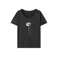 thumbnail image 1 of Camiseta de mujer con cuello redondo y trajes de moda de verano para vacaciones en la playa M, 1 of 7