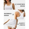 thumbnail image 4 of Charmo Cotton Camisole for Womens Wider Straps Tanks Racerback Tank Top Shelf Bra Undershirt Cami, 4 of 5