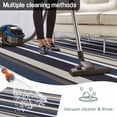 thumbnail image 5 of Colored Stripes Outdoor Rug for Patio/Deck/Porch, Non-Slip Large Area Rug 5 x 7 Ft, Blue Black White Brown Abstract Lines Indoor Outdoor Rugs Washable Area Rugs, Reversible Camping Rug Carpet Runner, 5 of 8