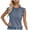 Blue, variant on Summer Fashion Plus Size Tank for Women Trendy Clothes 2025 Casual Solid Round Neck Up to 65% off!