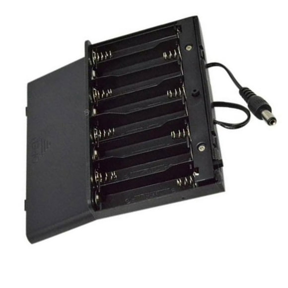 DIY battery holder with cover Wired on/off switch battery box Battery packs case DIY battery holder 12V AA battery box