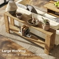 thumbnail image 2 of Finmind Extra Long Console Table, Farmhouse 70.9-Inch Sofa Table Behind Couch for Living Room, Light Oak Brown, 2 of 7