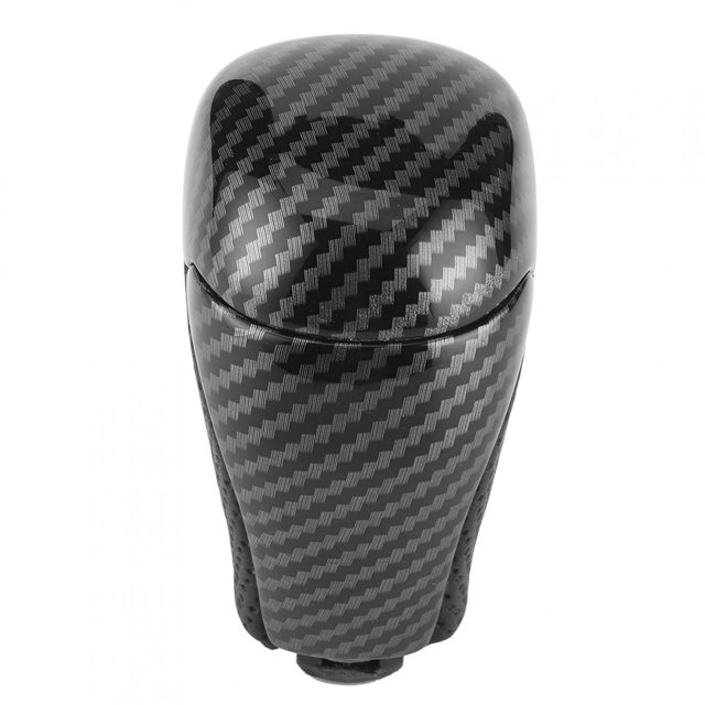 Perilla de palanca de cambios de cuero y fibra de carbono, ajuste perforado para Highlander/Tacoma/Land Cruiser Prado