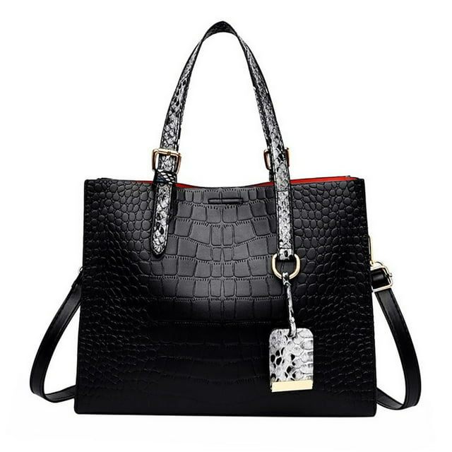 Sac à Main pour Femmes Mode Rétro Crocodile Sac à Poignée Supérieure Sac Bandoulière Sac d'Épaule