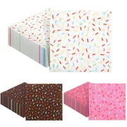 MotiMind 150 Pcs CORNET Donut Sprinkles Napkins Ice Cream Donut Party Supplies Disposable 2 Ply Paper Napkins Hand for Dessert Birthday Baby Shower Treats Cupcake Party Table Decor Dinner