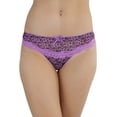 thumbnail image 6 of ToBeInStyle Women's Pack of 6 Tiny Daisy Print Thongs with Lace Detail, 6 of 7