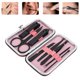 thumbnail image 5 of Juego de herramientas de manicura de acero inoxidable, 8 Uds., cortaúñas, lima de uñas, kit de agujas para eliminación de espinillas, color rosa, 5 of 8