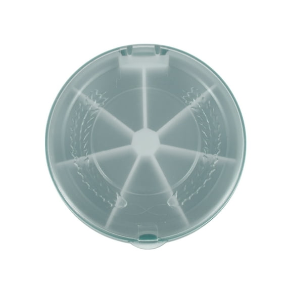 Unique Bargains 1 Pc 7 Grids Flip Up Circular Pill Case Lightweight for Travel Green