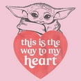 thumbnail image 2 of Girl's Star Wars: The Mandalorian Valentine's Day Grogu This is the Way to my Heart  Graphic Tee Light Pink Medium, 2 of 4