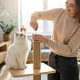 thumbnail image 5 of 30CM Cat Scratching Post, Cat Activity Tree with Scratching Posts, Wall Mounted Jute Scratcher Pine Hammock for Scratching and Climbing Furniture, 5 of 10
