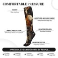 thumbnail image 3 of Lsque Vintage Style Elk Pattern Sport Compression Socks for Men & Women 15-20 mmHg Knee High Nurse Pregnant Running Medical and Travel Athletic, 3 of 6