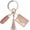12mm Pink, variant on Silicone Key Ring Bracelets Wristlet Keychain Wallet with Net Chapstick Holder for Women