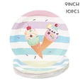 thumbnail image 4 of Decoraciones de fiesta de helado rosa, vajilla desechable, platos, pancarta de Baby Shower, banderas, decoración de fiesta de feliz cumpleaños para niños, 4 of 4