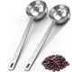 thumbnail image 1 of Xiao Hua 2 cucharas de café de acero inoxidable con mango largo, cuchara medidora de azúcar para té, cuchara medidora con escala de acero inoxidable -30 ml, 1 of 5
