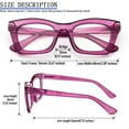 thumbnail image 2 of REAVEE 6 Pairs Oversized Square Reading Glasses with Case Oprah Style for Women, Blue Light Blocking Large Frame Computer Readers Spring Hinge +2.75, 2 of 4