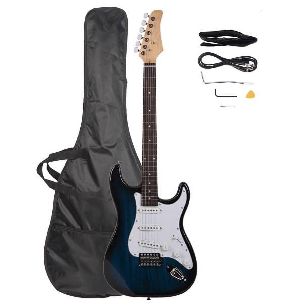 Rosewood Fingerboard Electric Guitar - Classic Blue Finish with Premium Maple Neck - 22-Fret Solid Body Guitar with Dual Humbucker Pickups - Perfect for Beginners & Professional Musicians