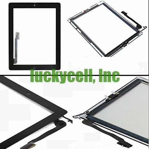 iPad 4 A1458 A1459 A1460 White Screen Glass Digitizer+Adhesive+Home Flex+Tools 