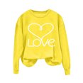 thumbnail image 3 of Women's Valentines Sweatshirt Love Heart Graphtic Oversized Pullover Sweatshirt Fall Pullover Tops Valentine'S Day Crew Neck Long Sleeve Graphic Sweatshirt, 3 of 5