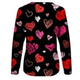 thumbnail image 4 of Jacenvly Valentine'S Day Shirts for Women Crew Neck T Shirt Loose Long Sleeve Shirt Lightweight Heart Printed Valentine'S Day Printed Blouse Casual Tunic Tops Multicolor, 4 of 5
