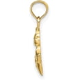 thumbnail image 2 of Solid 10k Yellow Gold Snowman Pendant - 19mm, 2 of 6