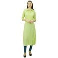 thumbnail image 2 of Phagun Indian Cotton Blend Kurti Kurta Casual Wear Collar Neck Tunic For Womens, 2 of 7