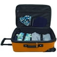 thumbnail image 3 of U.S. Traveler Rio Rugged Fabric Expandable Carry-on Luggage, 2 Wheel Rolling Suitcase, Orange, Single, 3 of 5