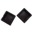 thumbnail image 2 of 100mm x 100mm Plastic Ribbed Square End Caps Cover Tube Inserts 2 Pcs, 2 of 8
