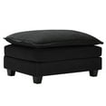 thumbnail image 4 of BedLuxury Modern Upholstered Sofa Ottoman, Versatile Footrest Stool, Comfy Fabric Footstool, Perfect for Living Room, Bedroom (Gray), 4 of 5