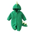thumbnail image 3 of Baby Boys Long Sleeve Hooded Zip up Jumpsuit Dinosaur Costume Warm Infant Baby Clothes Cosplay Costume Girl Costumes for Halloween Size 0-9 Months, 3 of 9