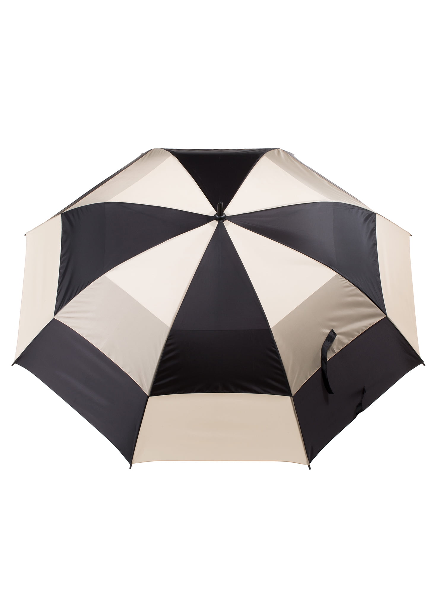 Totes Vented Auto Open Stormbeater Golf Stick Umbrella With SunGuard® Black and Tan