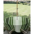 thumbnail image 3 of Outdoor Tablecloth with Umbrella Hole Zipper Forest Green Ombre Stripe Round Tablecloth 60" Waterproof Outside Table Cloth Farmhouse Simple Striped Patio Table Cover Tablecloths for Picnic Party, 3 of 8