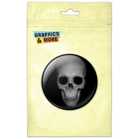 Human Skull Front View Refrigerator Button Magnet
