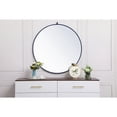 thumbnail image 6 of Metal frame round mirror with decorative hook 39 inch in Blue, 6 of 6
