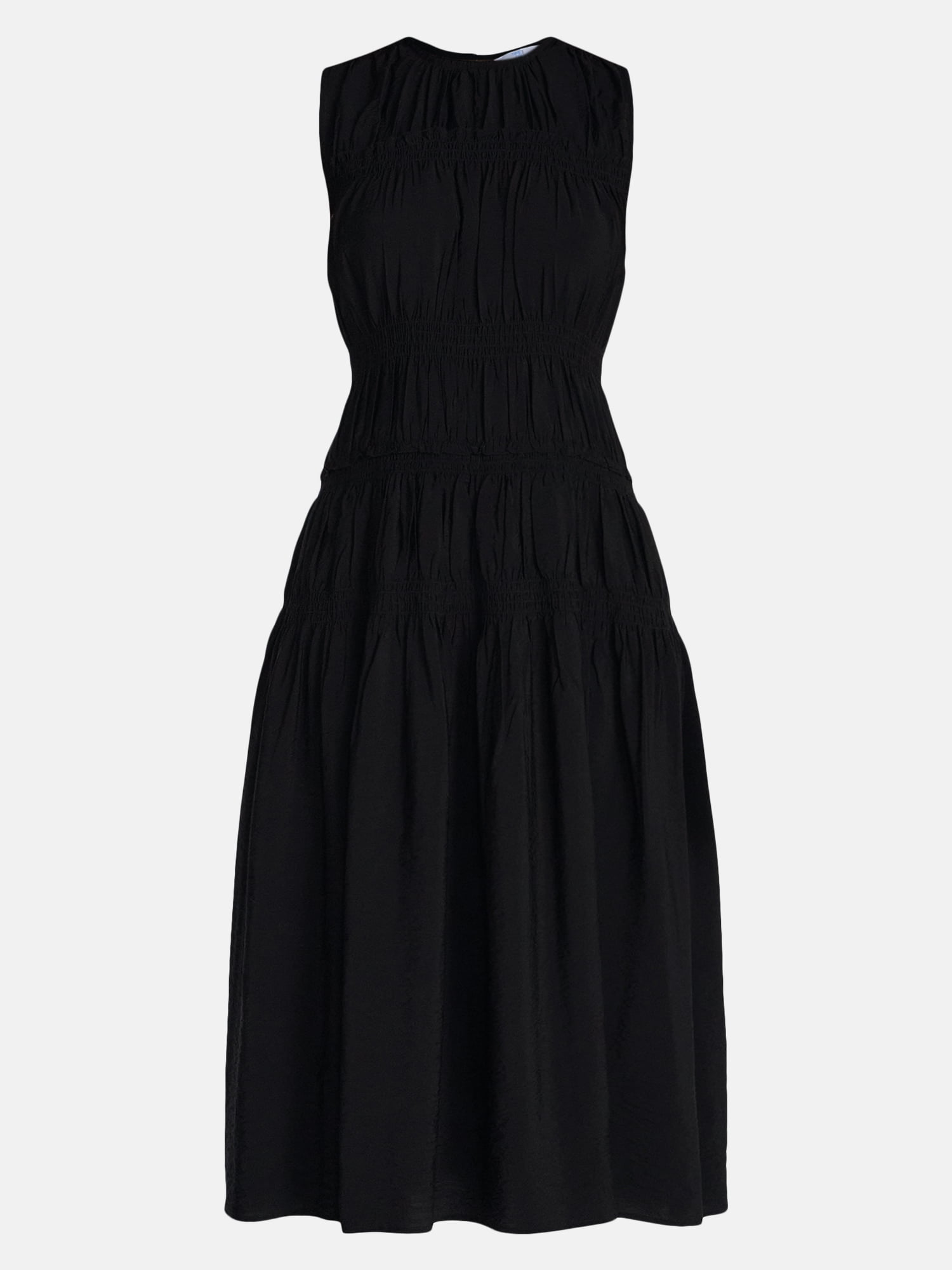 Time and Tru Women's Sleeveless Smocked Midi Dress, Sizes XS-XXXL