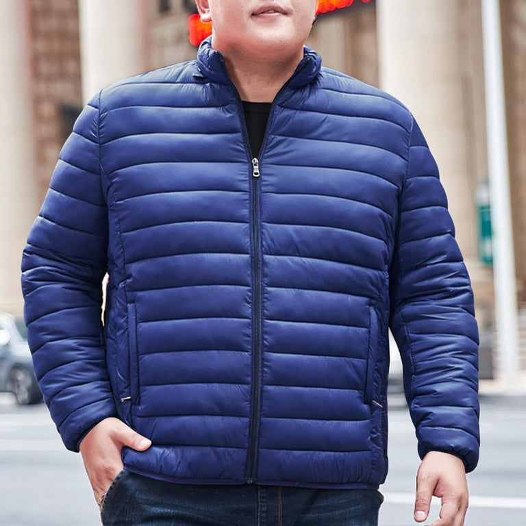 IYTR Lightweight Down Jacket Men Winter Zip Up Puffer Jacket Plus