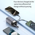 thumbnail image 3 of Inteprter Carcasa de energía móvil de gran capacidad para carga rápida Fuente de luz de doble cable incluida Fácil de transportar Baterías de general Verde, 3 of 6