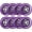 Royal Purple, variant on Rollerex VXT500 Inline Skate Wheels (8-pack) (Various Size & Color Options Available) (Steel Black, 80mm) -Indoor Outdoor- Intended for Roller Blade Wheel Replacement